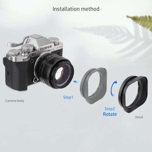 Haoge LH-X53 Bayonet Square Metal Lens Hood For Fujifilm XF 35mm f/1.4 R, XF 18m