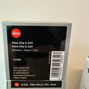 全新 Leica E49 Uva II Filter #13035 (水貨)