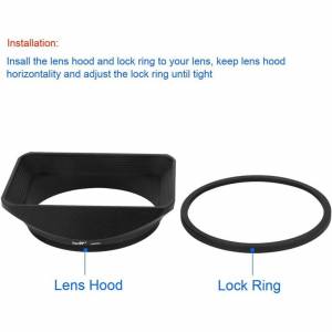 LH-B72T 72mm Square Metal Screw-in Mount Lens Hood With Cap  - Canon EF 180mm