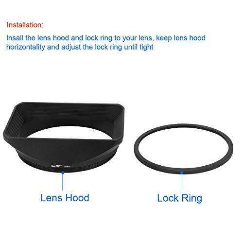 Haoge LH-B77T 77mm Square Metal Screw-in Mount Lens Hood With Cap (專用方形遮...