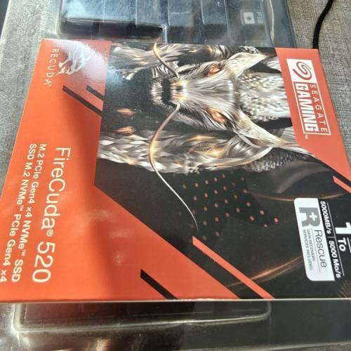 全新未開 Seagate FireCuda 520 1TB M.2 PCIe Gen4 TLC w/DRAM Cache SSD