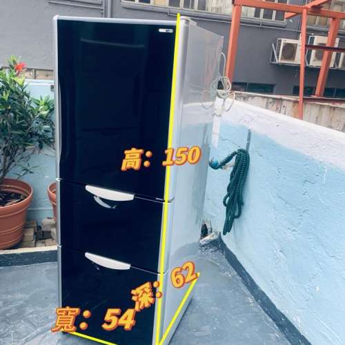 迷你三門雪櫃 HITACHI 日立 R-26 150cm高 珍珠黑