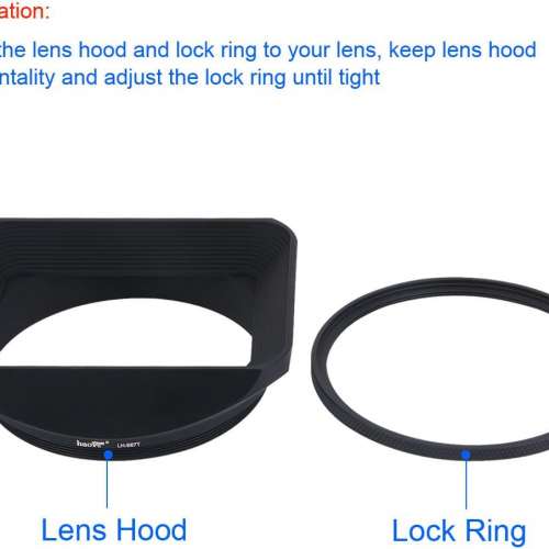 Haoge Lens Hood With Cap (專用方形遮光罩) -  Sigma 100-400mm F/5-6.3 DG DN OS...
