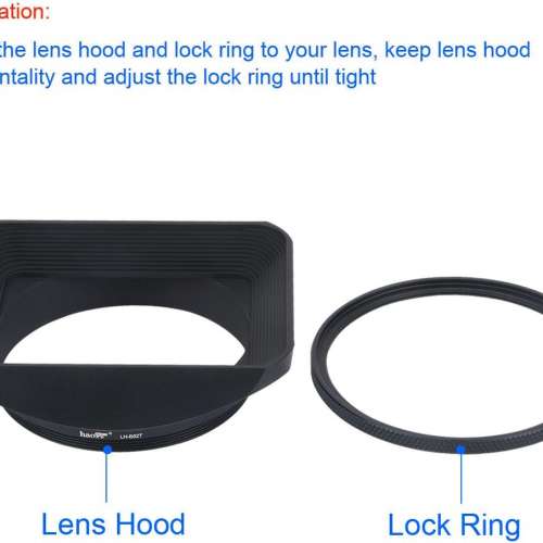 HAOGE Lens Hood With Cap (專用方形遮光罩) - Laowa Argus CF 33mm F0.95 APO