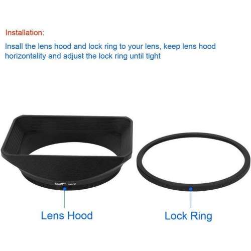 HAOGE Lens Hood With Cap (專用方形遮光罩) - Carl Zeiss Planar T* 80mm F/2 (Co...
