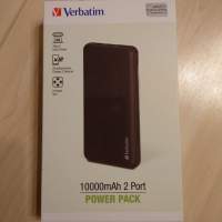 [全新未開]Verbatim 10000mAh 2 ports Power Bank 尿袋 充電池