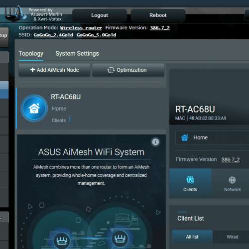 Asus RT-AC68U Linksys EA6900 router 路由器