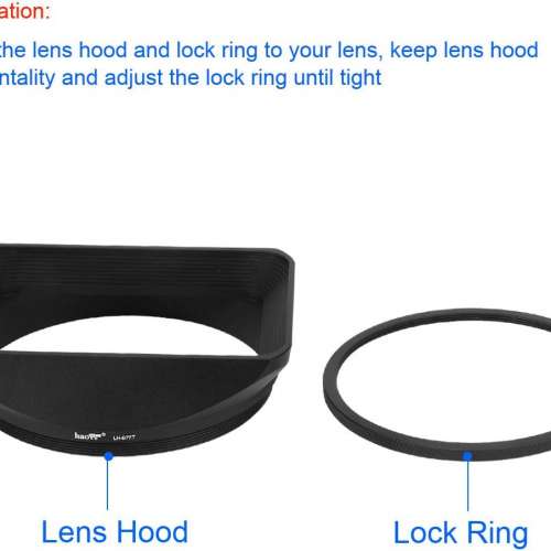 Haoge Lens Hood With Cap (專用方形遮光罩) - Mamiya-Sekor C 75-150mm F/4.5  (1...