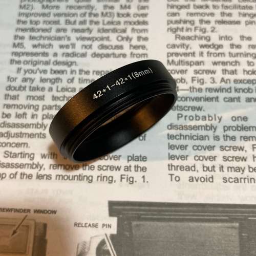 M42 Screw Mount Extension Ring - 8mm (M42改鏡增距環)