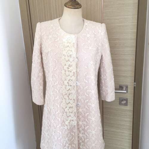 Floral embroidered coat