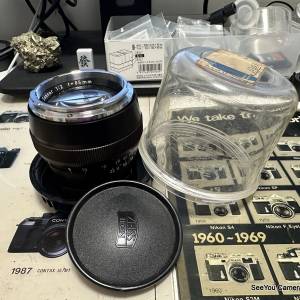 95% New Contarex 85mm f/2 All Black lens with case $7680. Only