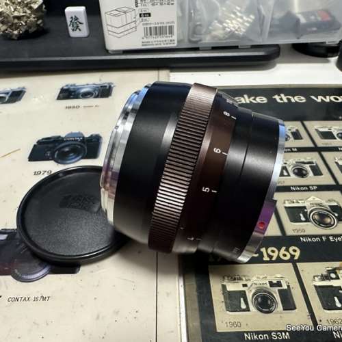 95% New Contarex 85mm f/2 All Black lens with case $7680. Only