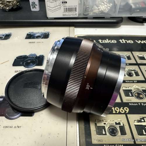 95% New Contarex 85mm f/2 All Black lens with case $7680. Only