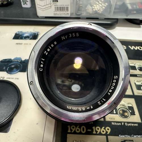 95% New Contarex 85mm f/2 All Black lens with case $7680. Only