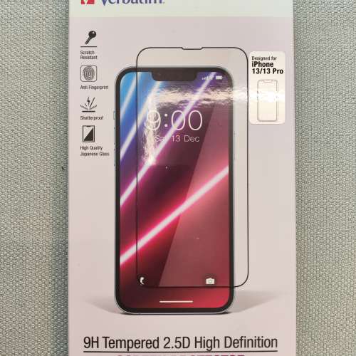 大量全新Verbatim Apple iPhone 13 / 13 Pro 玻璃貼