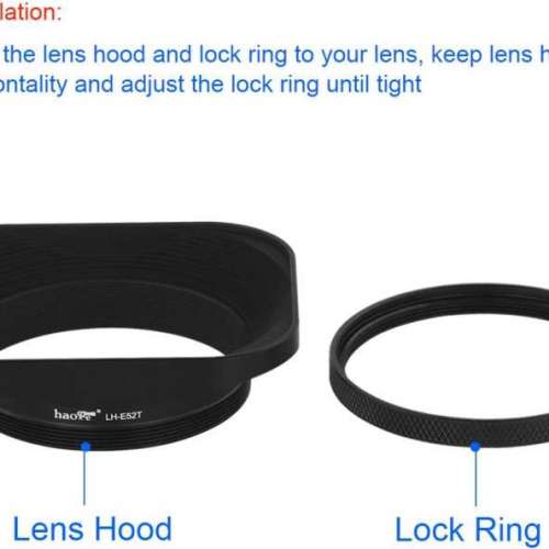 Lens Hood with Cap (專用方形遮光罩) - Yashica Yashinon DS-M Auto 50mm F/1.7 (...