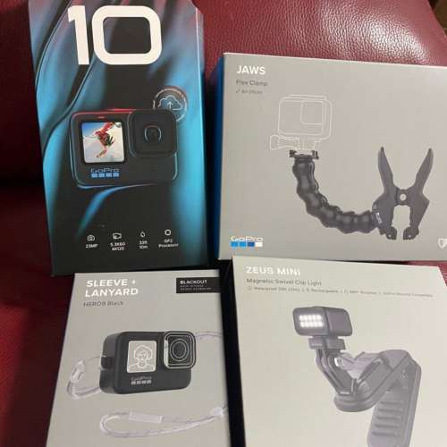 Gopro10 連全新原庒 白色新電 2粒另加原裝全新防水殼