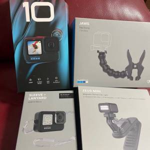 Gopro10 連全新原庒 白色新電 2粒另加原裝全新防水殼