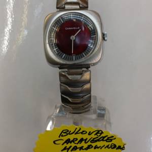 Vintage Bulova Caravelle N4 (1974) Mechanical Burgundy Dial Watch