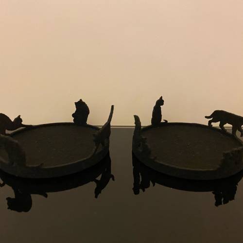 套二亞加力黑貓杯配黑貓毛氈杯墊