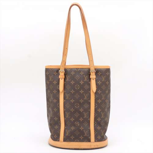 LV Monogram Bucket GM 啡色老花肩背袋側斜背包手提袋 附小老花袋配送肩帶 日本中古...