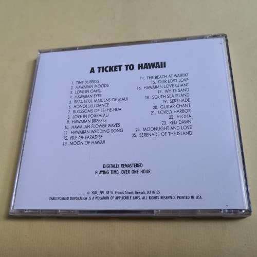 A TICKET TO HAWAII 美版銀圈