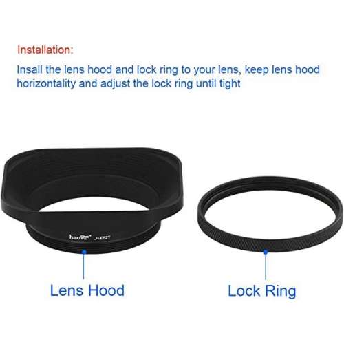 52mm Square Metal Screw-in Mount Lens Hood 方形遮光罩 - Nikon AI Zoom-Nikkor ...