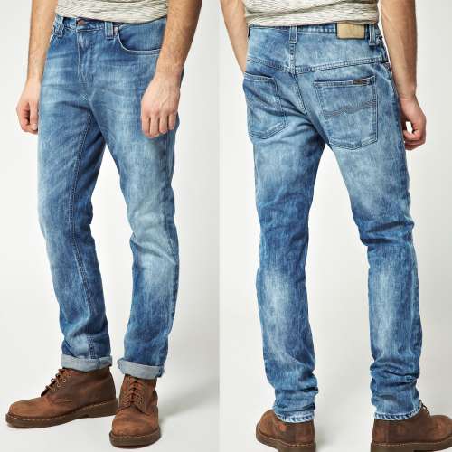 Nudie Thin Finn Skinny Jeans 修身牛仔褲 洗水牛 意大利製 levis lee edwin APC L...