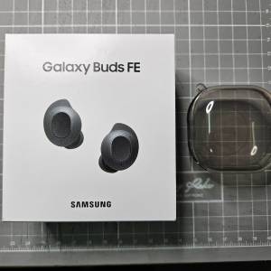 98%new，行貨Samsung Galaxy buds fe黑色送保護殼