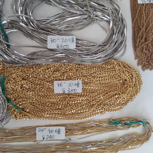 銅頸鏈清貨，每手價錢如照片顯示 ，兩手以上八折，多數量可商議，每一手加送一套A玉...