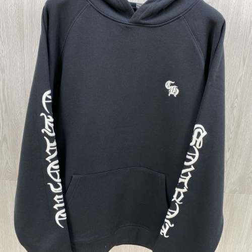 秋冬新款薄絨落肩款刺繡字母logo連帽衛衣