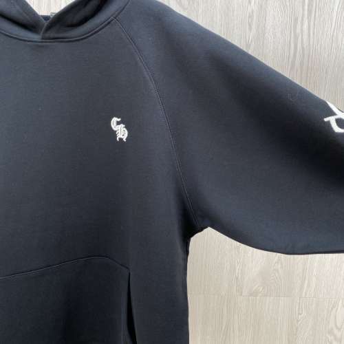 秋冬新款薄絨落肩款刺繡字母logo連帽衛衣