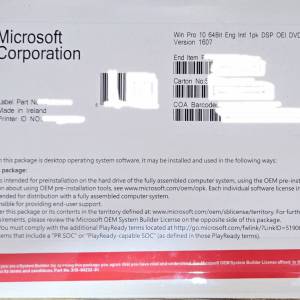 Microsoft Corporation WIN PRO 10 64Bit Eng Intl 1pk With DVD