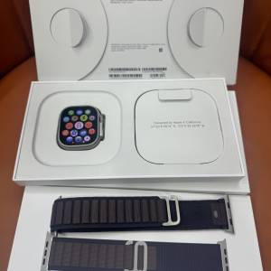 99%New Apple Watch Ultra 2 49MM (LTE版) 銀色 蘋果保養到2025年3月12日 全套有盒...