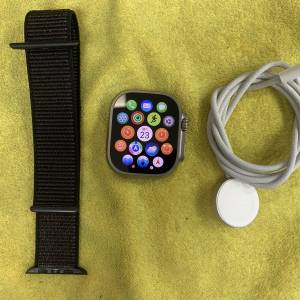 99%New Apple Watch Ultra 1 49MM (LTE版) 銀色 香港行貨 有配件 電池效能97% 自用一...