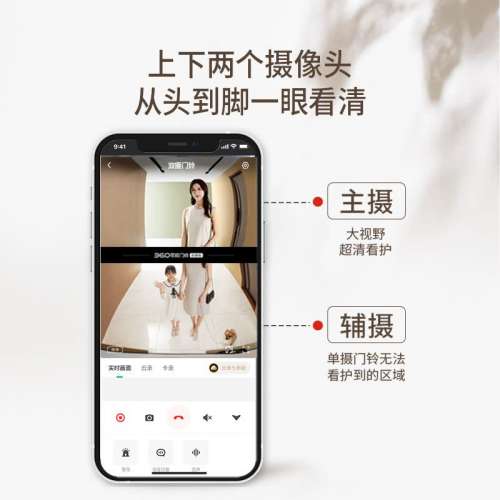 EZVIZ螢石 EP3x智慧門鈴雙攝 連 SD7屏幕