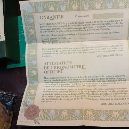 Rolex 原庄錶盒全套