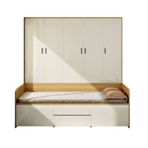 床櫃一體儲物收納床