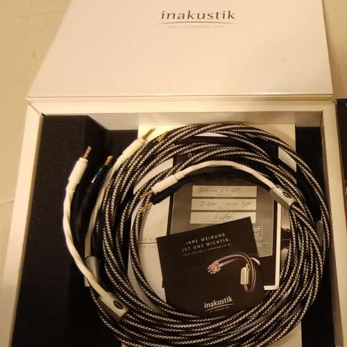Inakustik Ls-603喇叭線，3M長一對行貨,蕉头90%新$2800