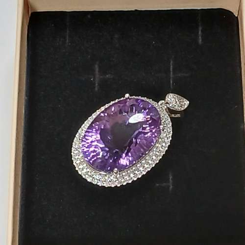 79. 紫水晶吊咀銀鑲 39卡