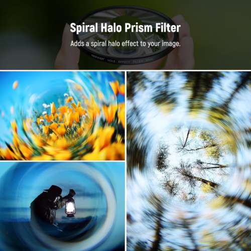 NEEWER 16 Pro Cage (PA073) With 67mm Spiral Halo Camera Lens 手機報連旋渦光環...