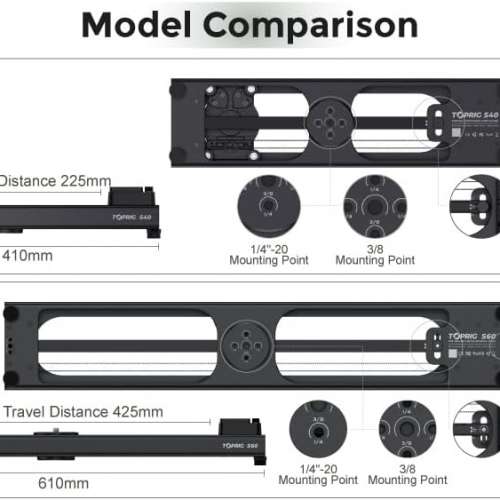 Accsoon TopRig S60 60cm Motorized Camera Slider 電動滑軌