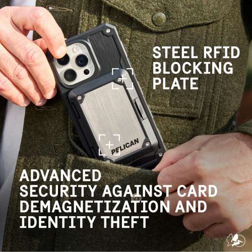 Pelican&trade; Shield MagSafe RFID Blocking Wallet (Brushed Aluminum / Gray 鈦金屬)
