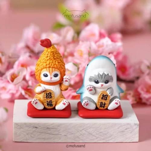 mofusand新年招財貓公仔擺件 (1套2個)