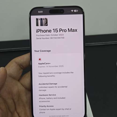 AppleCare+ iPhone 15 Pro Max 512GB 黑色