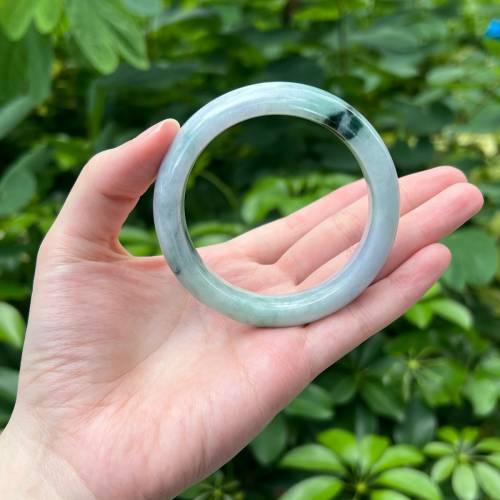 翡翠 |天然緬甸翡翠A貨 春彩手鐲56圈 証書）