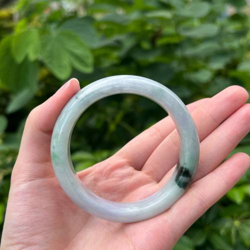 翡翠 |天然緬甸翡翠A貨 春彩手鐲56圈 証書）