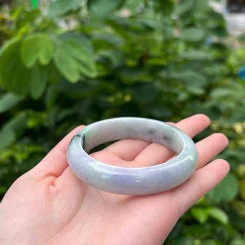 翡翠 |天然緬甸翡翠A貨 春彩手鐲56圈 証書）