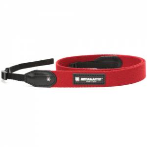 Artisan & Artist ACAM-110 Slim Tape Camera Strap (Red) / (ACAM-110A-RED)