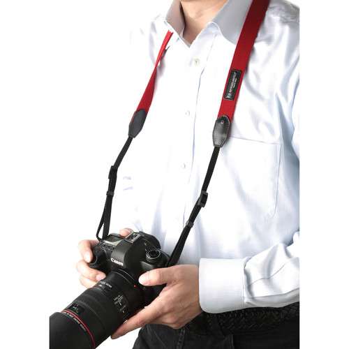 Artisan & Artist ACAM-110 Slim Tape Camera Strap (Red) / (ACAM-110A-RED)
